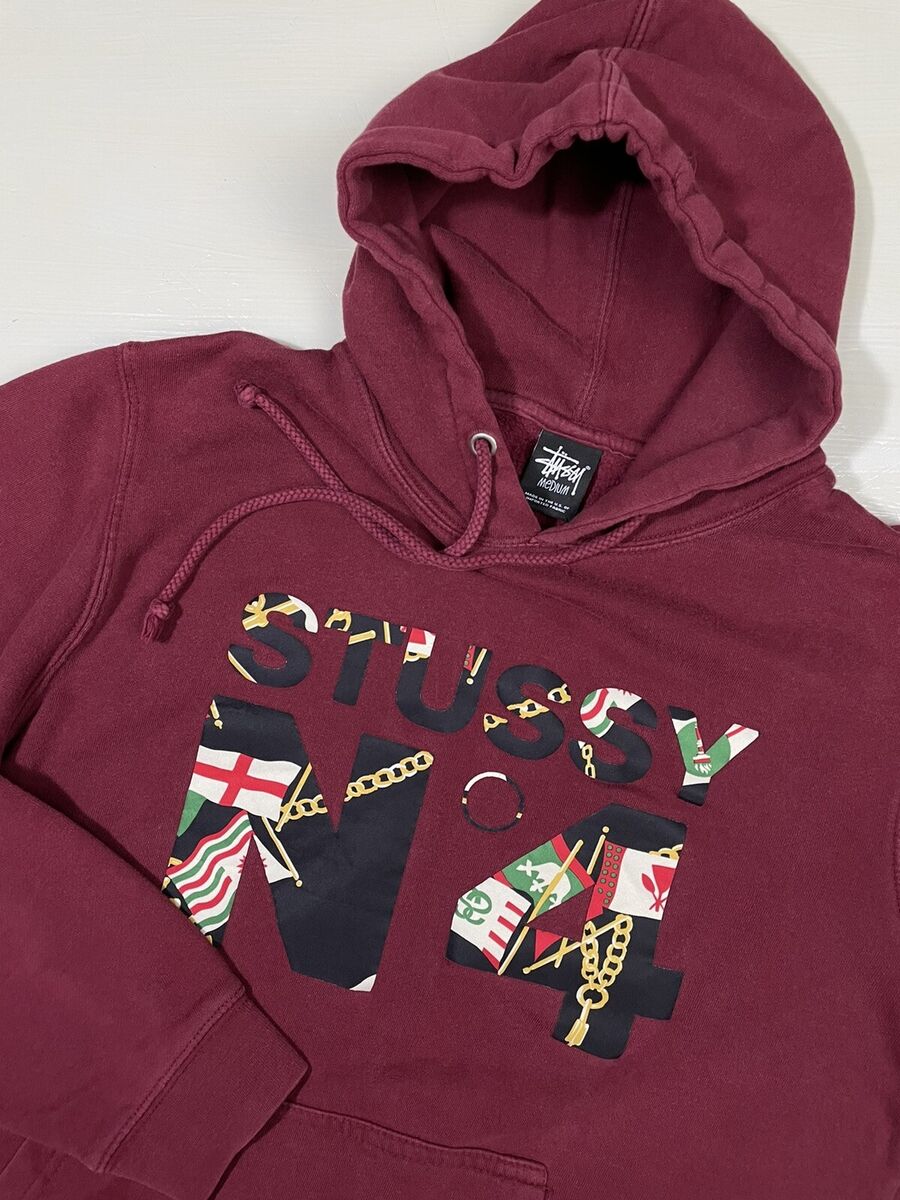 Vintage Stussy Men MEDIUM N4 Spell Out Maroon Sweatshirt Vintage Stussy Men MEDIUM N4 Spell Out Maroon Sweatshirt