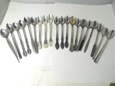 Misc Lot of  22 Assorted Stainless Ice Tea Spoons Crafts/Use Oneida Rogers