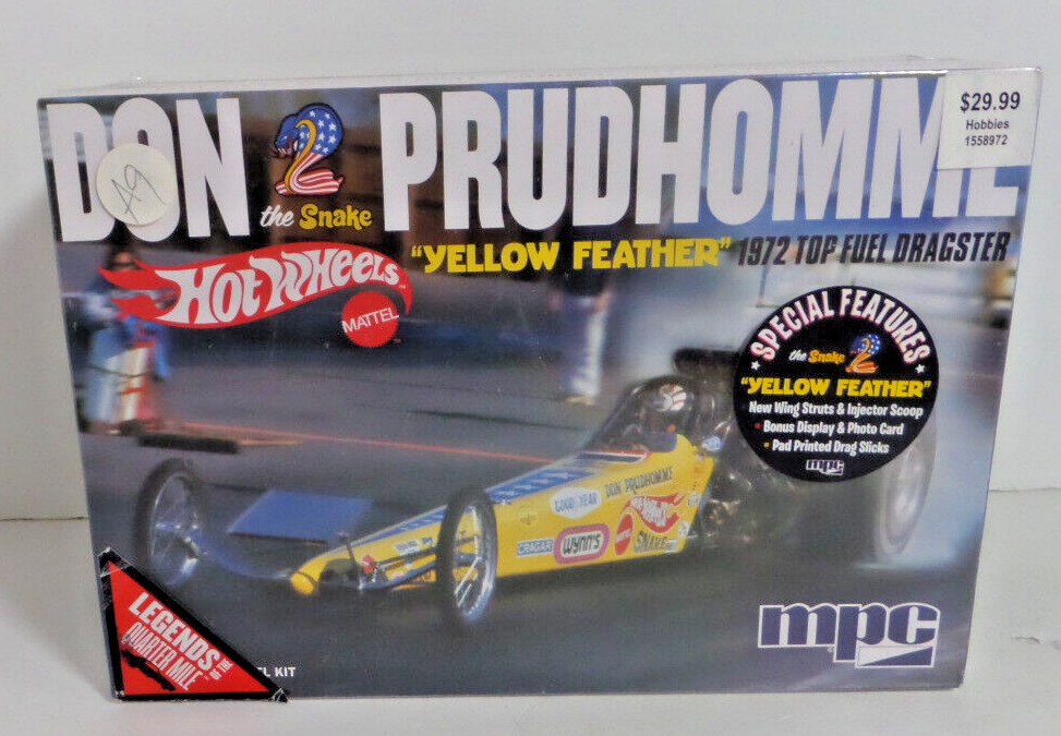 Don Prudhomme Yellow Dragster 1:25 scale MPC Hot Wheels MPC844/12 vintage sealed