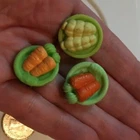 Vtg Barbie doll CORN CARROTS bowls veggies vegetables mini food GUC