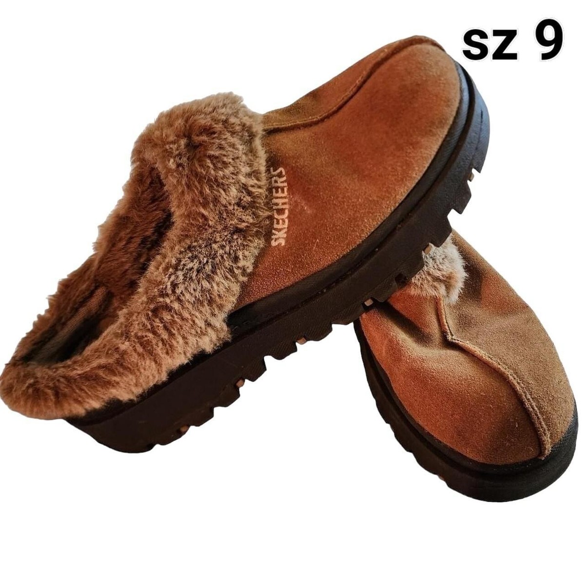 Vintage Skechers sz Women Brown Platform Fuzzy Shindigs Fortress