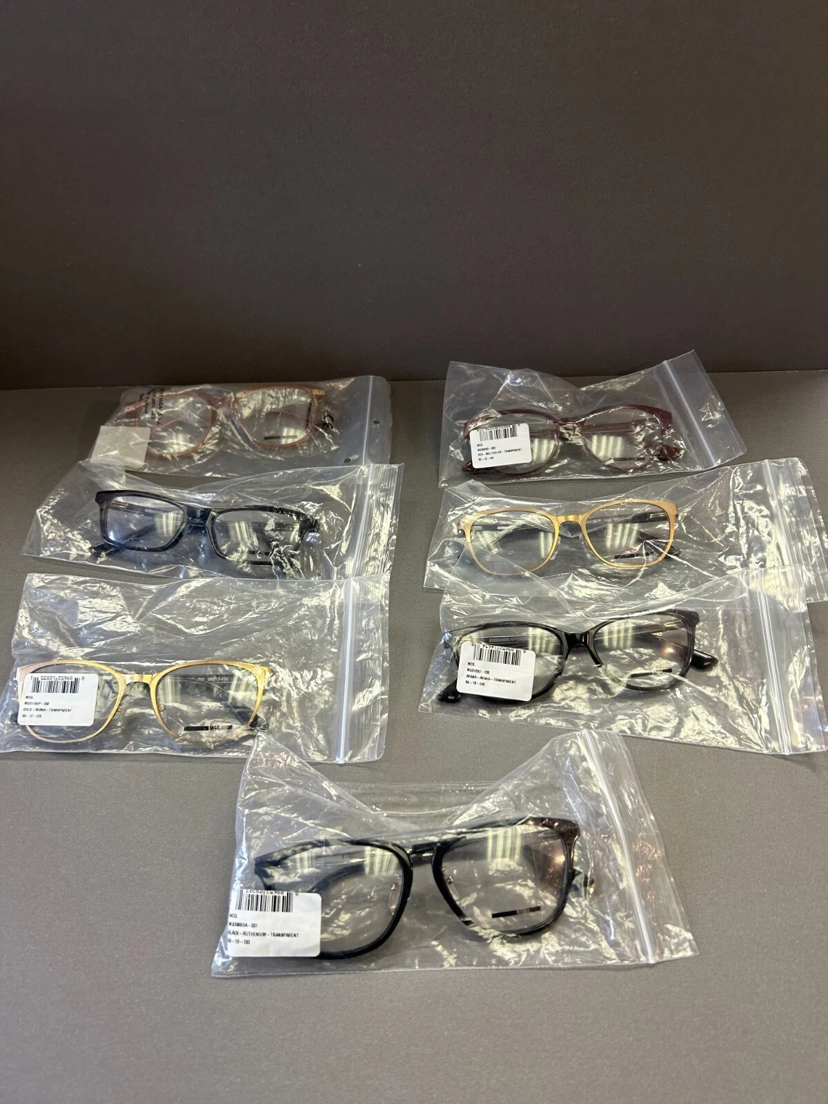 LOT 7 WHOLESALE ALEXANDER McQUEEN Men's Ladies EYEGLASSES New Models $200 Each