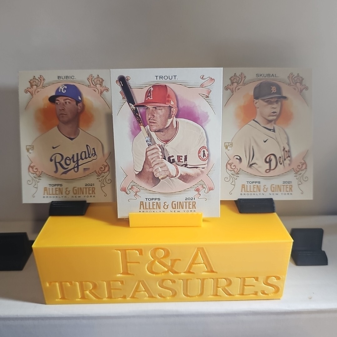 Lot Of 3 2021 Topps Allen & Ginter 1-Trout #32 1-Bubic #135 1-Skubal #245 Fre Sh