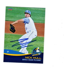 Nick Hull 2023 Myrtle Beach Pelicans signed autograph baseball card Edmonds WA h