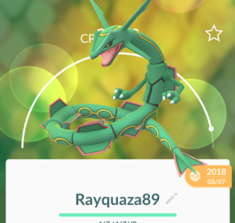 Pokémon GO Shiny Rayquaza x2, Guzzlord, Cresselia - Mini Account