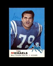 Lou Michaels Signed Original 1969 Topps Baltimore Colts Autograph