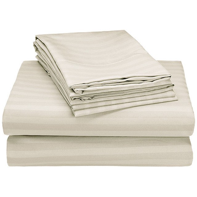PCT Fine Linens 1000 Thread Count Egyptian Cotton Sheets Dobby Stripe