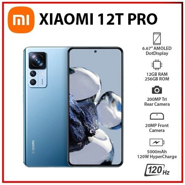 New&Unlocked)Xiaomi Mi 12T Pro 5G BLUE 12+256GB Dual SIM