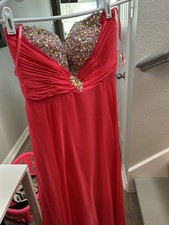 Sherri Hill Silk Beaded Prom Dress Womens Wine Size 10