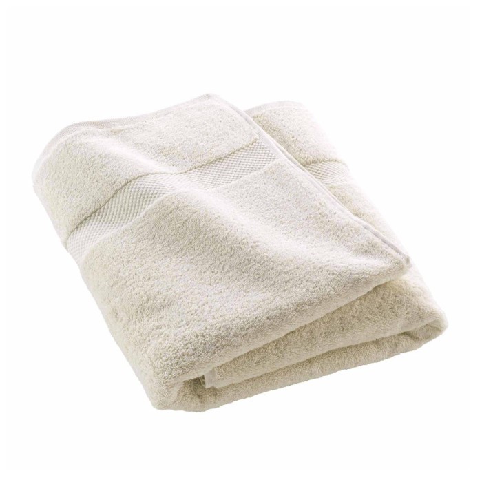 Drap de bain sable Elegance 90x150cm en pur coton