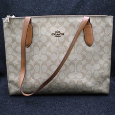 Coach F67108 Avenue Tote in Signature Canvas Khaki Saddle 2 for