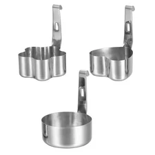 3 Pcs Round Egg Mold Poached Eggs Cooker Steaming Bowl Accessories