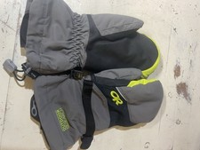 Outdoor Research Mittens Kids Gloves Gray Black Snow Ski Size Medium