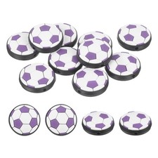 10Pcs Purple White Football Silicone Beads Round Shaped