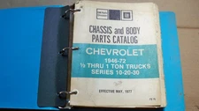 1946-72 Chevrolet Trucks Chassis and Body parts catalog Shop Manual