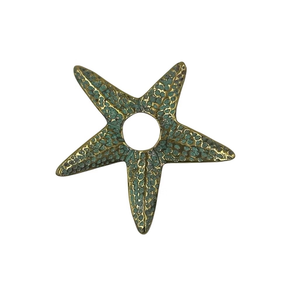 Brass Faucet Escutcheon Cover Plate 1/2" Animal Fish Design Wall Hole Trim Ring