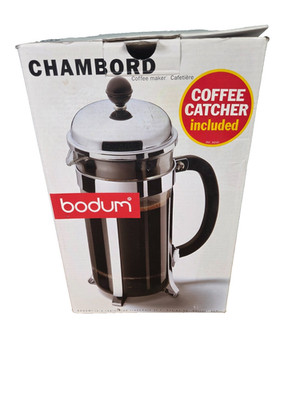 Bodum Chambord French Press Coffee Maker 8 Cup 1L Chrome 1928-16US6 Open Box