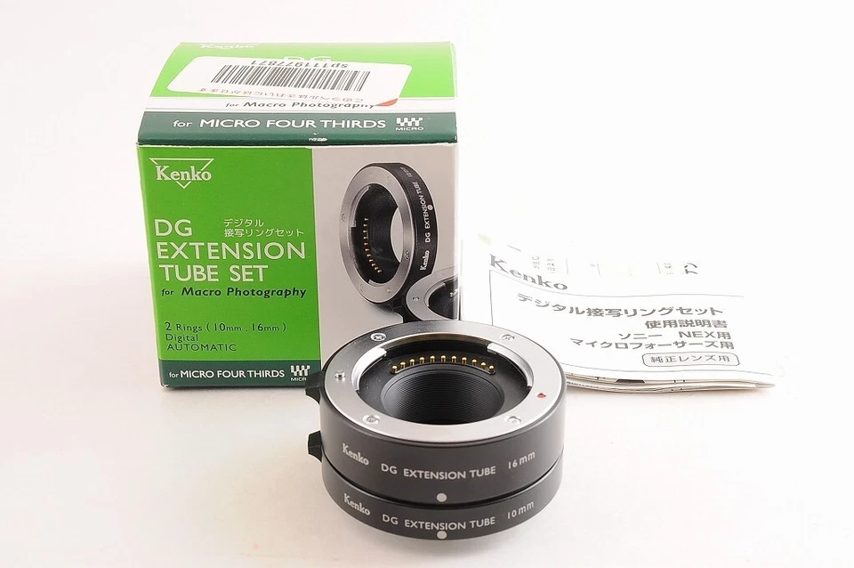 Kenko DG Extension Tube Set 10mm 16mm Micro Four Thirds MFT Mount TOP MINT Japan - Image 2 of 4