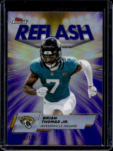 2025 Topps Finest Brian Thomas Jr. Reflash Purple Refractor #/125 Jaguars