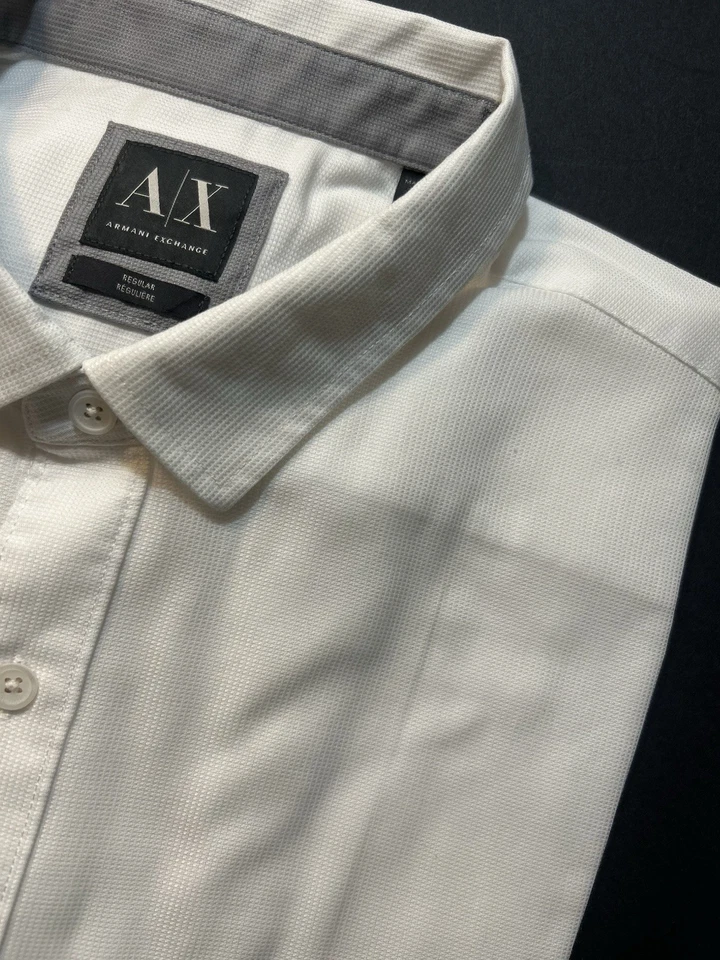 A|X Armani Exchange Men's Long Sleeve White Shirt 2XL - XXL Regular Fit - Image 4 of 4