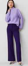 Ann Taylor The Jayne Trouser Pant In Gorgeous Midnight Mulberry Size 6 NWT