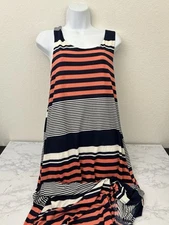 J For Justify Striped Sundress XL Lightweight And Breezy Sleeveless Pullover J2