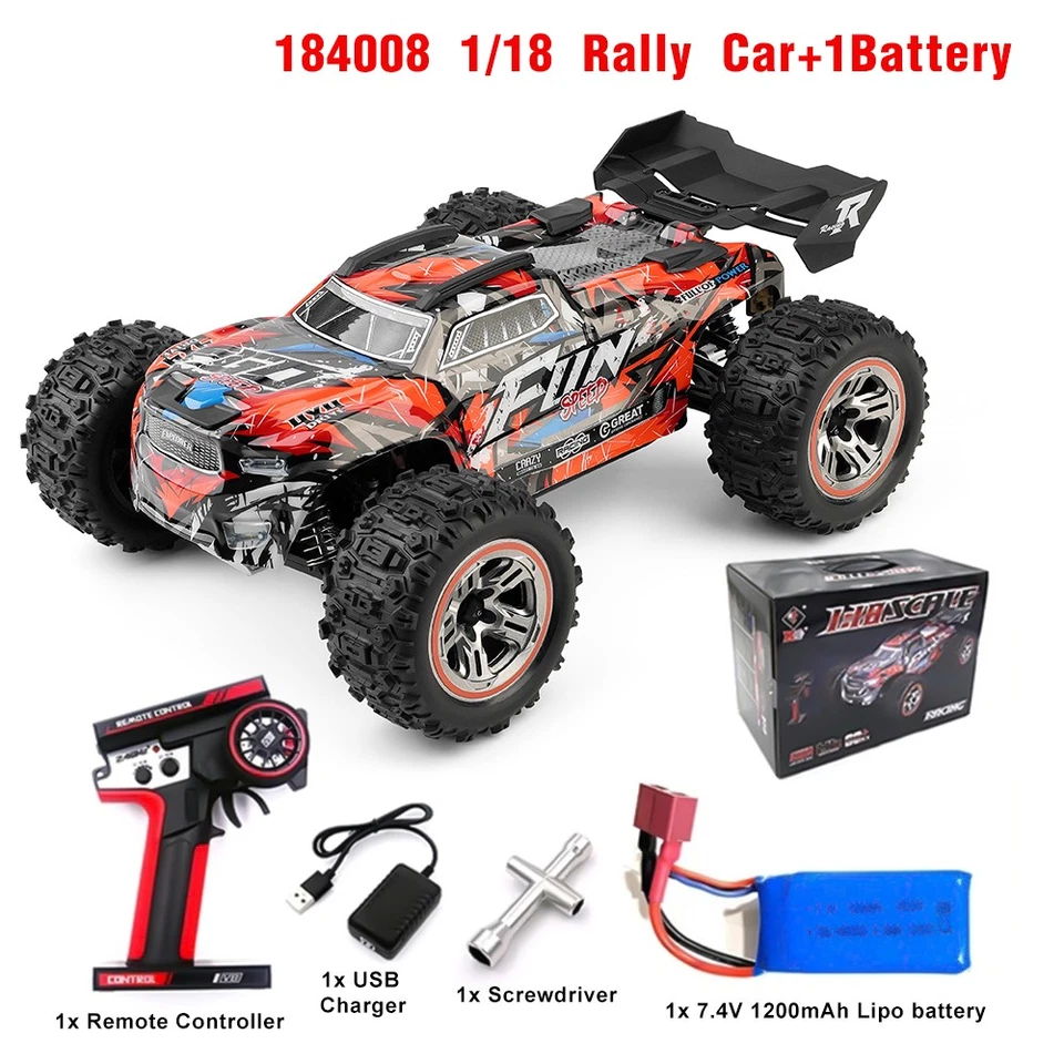 WLtoys XK 184008 1/18 60KM/H 4x4 Luces LED Todo Terreno 2.4G Camión RC RTF Coche Foto 2 de 4