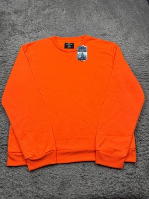 Jackson Hole Sweatshirt Men 3XL Hunters Orange Fleece Crewneck Pullover NWT