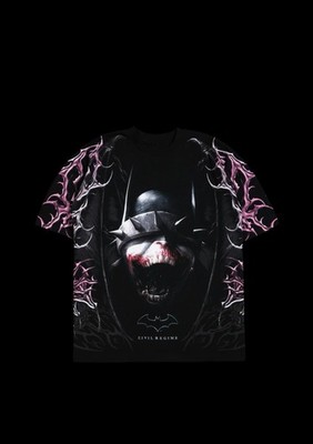 CIVIL REGIME VOID SMILE AMERICAN CLASSIC OVERSIZED TEE IN BLACK SIZE LARGE
