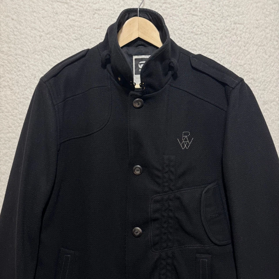 G Star Raw Men's Decoy Wool Garber Trench Coat Black Size XXL - Image 4 of 4