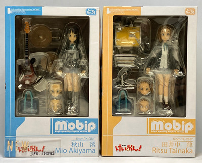 mobip K-On! Mio Akiyama & Ritsu Tainaka Actionfiguren Set Aoshima 2009