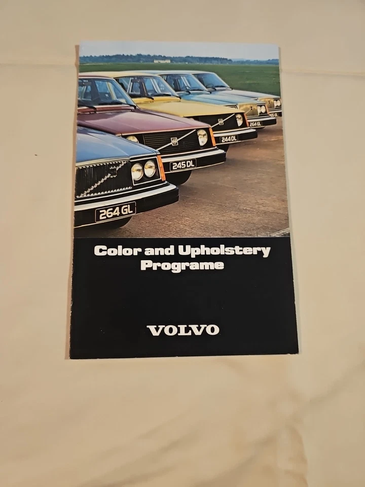 Programa de color y tapicería Volvo original vintage y folleto de la planta Kalmar Foto 2 de 4