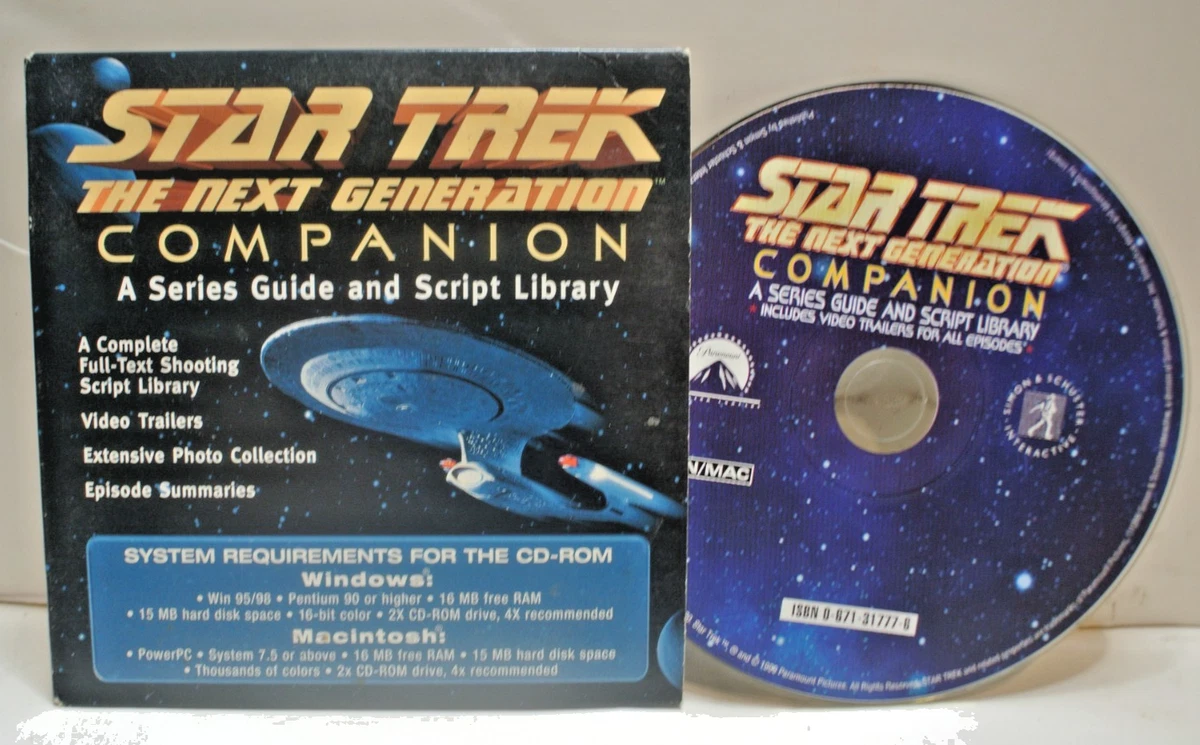 Star Trek The Next Generation Companion - PC/Mac, Jeu éducatif, Bon état