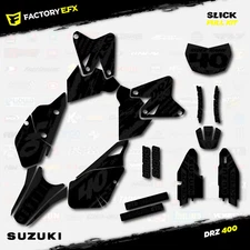 Blackout Slick Graphics Kit fits Suzuki DRZ400SM Drz400s drz400 Supermoto DRZ