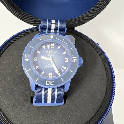 BLlancpain x Swatch Scuba Fifty Fathoms Atlantic Ocean Blue