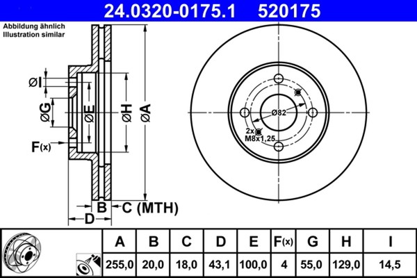 Bremsscheibe Toyota P. Yaris/Yaris Verso 1.0-1.5 99-05 Power Scheibe-image