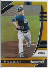 2020 Panini Prizm Draft Burl Carraway #PDP51 Gold Prizm #'d /10 Cubs Prospect