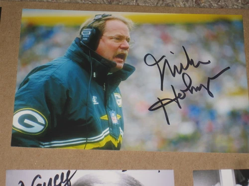 Green Bay Packers MIKE HOLMGREN Signed 4x6 Photo NFL AUTOGRAPH 1
