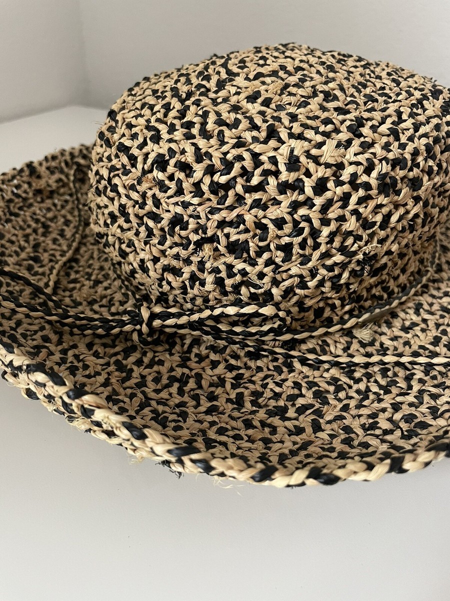 Scala Collection One Size Raffia Straw Black Beige Speckled  display picture 3