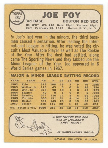 Set builders: 1968 Topps 300-399 VG/EX & better, FREE shipping - Picture 271 of 323