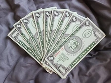 Lot Of 10 - Vintage 1966 Esso Lucky Tiger Money Bills EUC