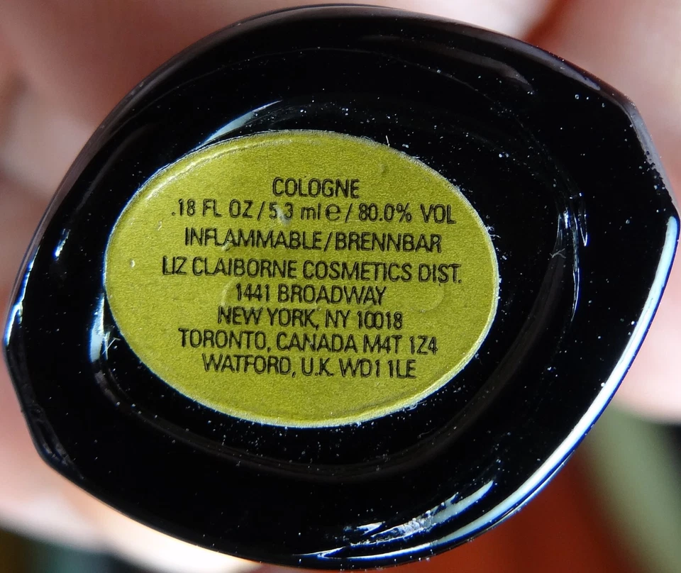 Bora Bora Para Hombres Colonia Mini Liz Claiborne .18 OZ Aroma Cítrico afrutado Cuero Foto 2 de 3