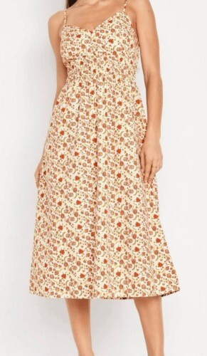 NWOT Old Navy Sundress Waist-Defined Strappy Cami Midi Dress Women Size ...