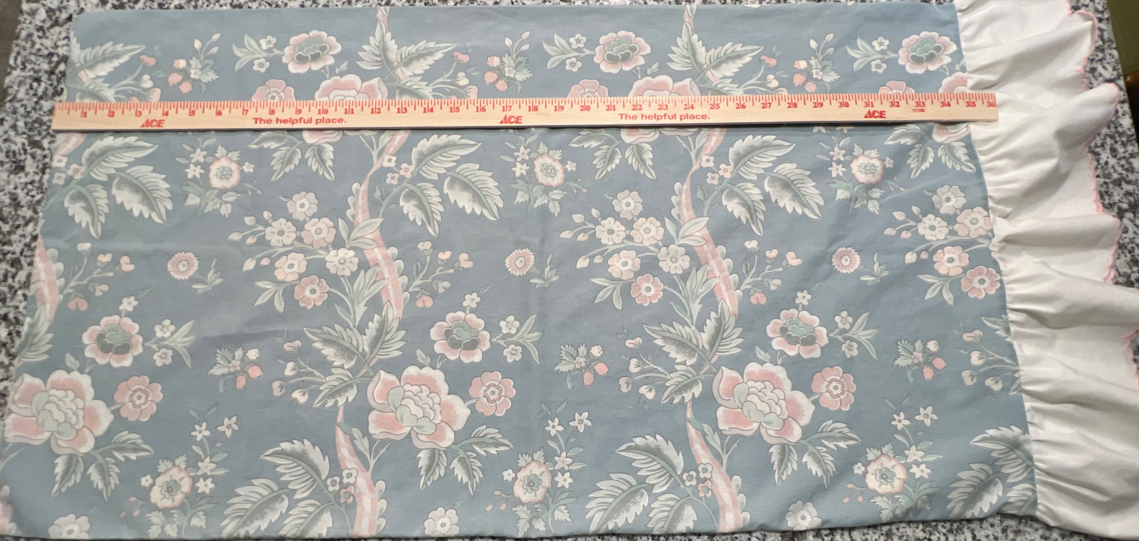 Vintage Wamsutta Supercale 2 pillowcases pair Ruffle floral spring