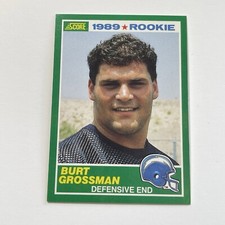 1989 Score Football Burt Grossman San Diego Chargers RC Rookie Card #252. rookie card picture
