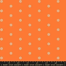 Fat Quarter Ruby Star Society "Rise And Shine" Blooms Ditzy Orange Quilt Cotton