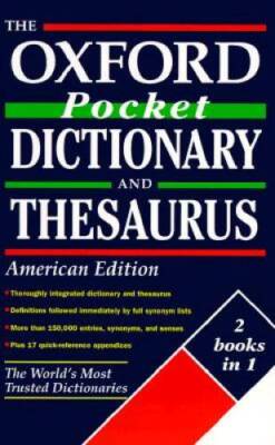 Oxford Pocket Dictionary and Thesaurus - Paperback - VERY GOOD