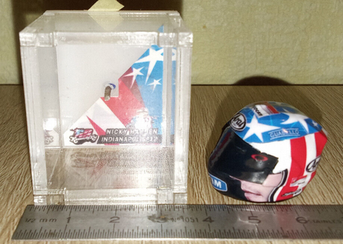 Casque Moto GP 1/12 – Réplique Nicky Hayden Silverstone 2006, Fait Main