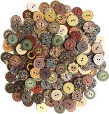 Wooden Buttons for Crafts Bulk Wooden Craft Buttons 10 Classic Buttons 20