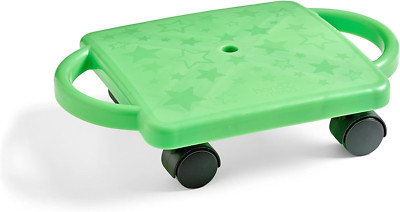 Green Indoor Scooter Board with Handles, Gym Scooters for Kids, Recess Toys, PE